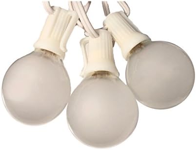 Globe String Light 50ft with Frosted Bulbs - White Globe Wedding Lights