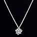 SENFAI Simple Lotus Necklaces Elegant Vivid Flower Pendant 3 Tone (Silver)