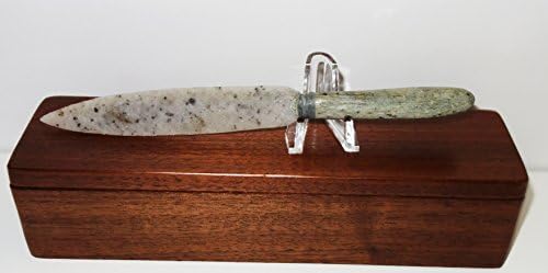 8.5" Flint knapped Angostura dagger / Letter Opener with Walnut case