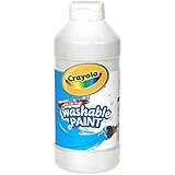 Crayola Washable Paint, White Art Tools, Plastic Squeeze Bottle, Bright, Bold Color, 16 Ounce - 54-2016-053