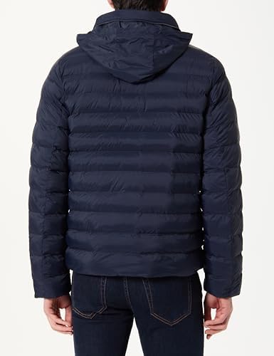 Cazadora acolchada Hombre Nylon Hooded Puffer con capucha, Azul (Dark Sapphire), M