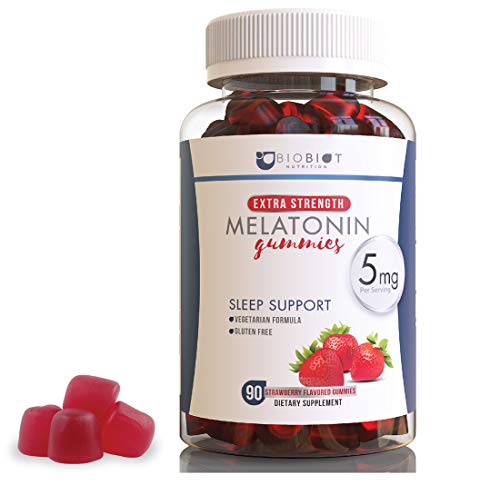 Powerful 5mg Melatonin Gummy Supplement for Restful Sleep - 90 Flavored Gummies - All Natural Melatonin Multivitamin Sleep Aid Support with Gentle Formula for Adults