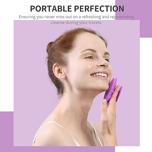 BEAUTAIL Silicone Face Scrubber 2 Pack, Manual Facial Cleansing Brush