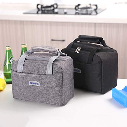 Lunch Bags Insulated Lunch Boxes For Women & Men Food Cooler Container Lunch Tote Bags (Black)