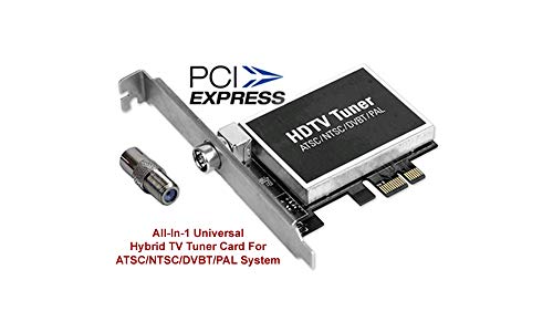 AllAboutAdapters Hybrid Digital ATSC DVB-T QAM Tuner + Analog NTSC PAL TV Tuner Card with DVR Recording