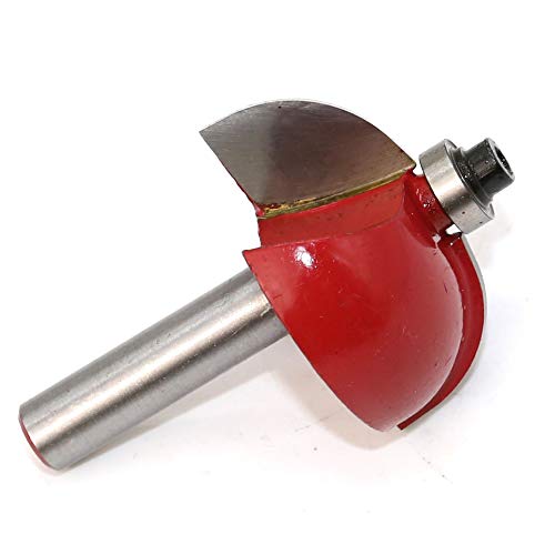 1/4" Shank Sealed Bearing Bit, Tungsten Carbide Tipped Template Router Bit TCT Wood Joining Cutter Shaping, Bearing Milling Cutter Tool (Cove Bit 8mm Shank *38)