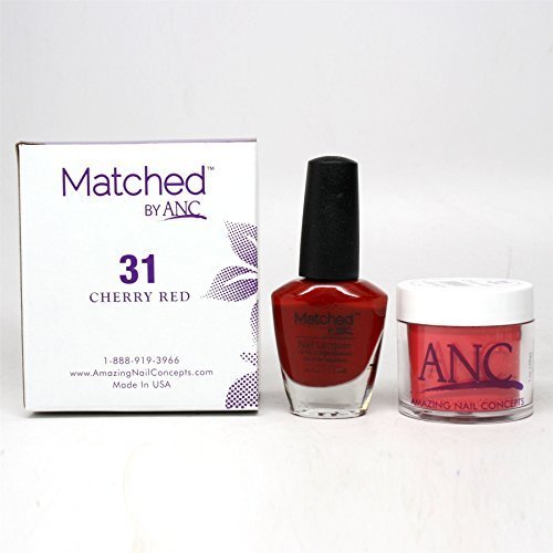 ANC Amazing Nail Concepts Matched kit # 31 Cherry Red