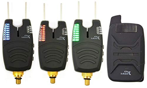 Neco Angeln Bissanzeiger Set 2+1/(3+1)/4+1 Kabelloser Karpfen Digital Bissanzeiger mit 2/(3)/4 Emittern und 1 Empfänger…