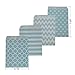 Biodegradable Paper Candy Cookie Bags, NUIBY Food Safe Favor Bags, Buffet Treat Bags for All Party Loot Bags - 100 Counts, Assorted 4 Designs (Turquoise)