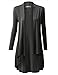 URBANCLEO Womens Basic Hi-Lo Open Front Long Cardigan Charcoal, 3XL