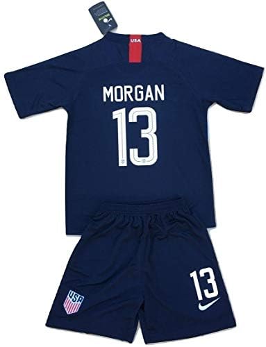2019 Alex Morgan #13 USA National Team Away Jersey and Shorts for Kids/Youths