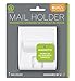 U Brands Gruv Magnetic Mail Holder with Key Hook, White, 3.5 x 3.25 Inches