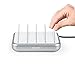 Merkury Innovations 4.8 Amp 4-Port USB Charging Station Fast Charge Docking Station for Multiple Devices - Multi Device Charger Organizer - Compatible with Apple iPad iPhone and Android (White/Silver)