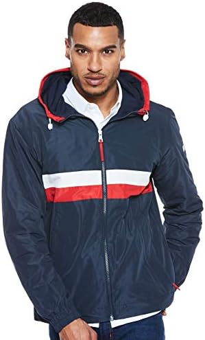 tommy hilfiger colour block zip through jacket