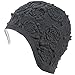 Beemo Women’s Latex Swim Cap – Rubber Bathing Hat - Black
