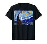 Cat Tshirt, Starry Night Cat, Womens Cat Shirt, Van