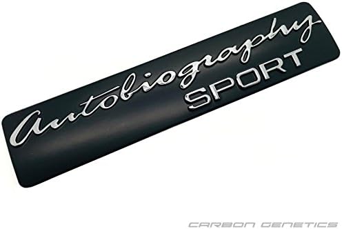 Carbon Genetics Range Rover Black And Chrome AUTOBIOGRAPHY SPORT Rear Boot Badge Emblem