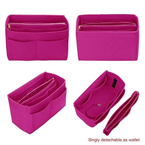 Purse Organizer Insert, Felt Bag organizer with zipper, Handbag