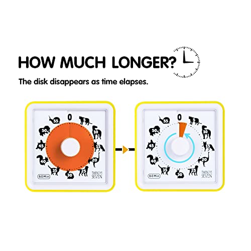 Countdown Timer 3 inch; 60 Minute 1 Hour Visual Timer Classroom