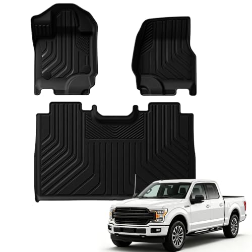 SuoKaiQieLa TPE Floor Mats for Ford F‑150 SuperCrew at Amazon