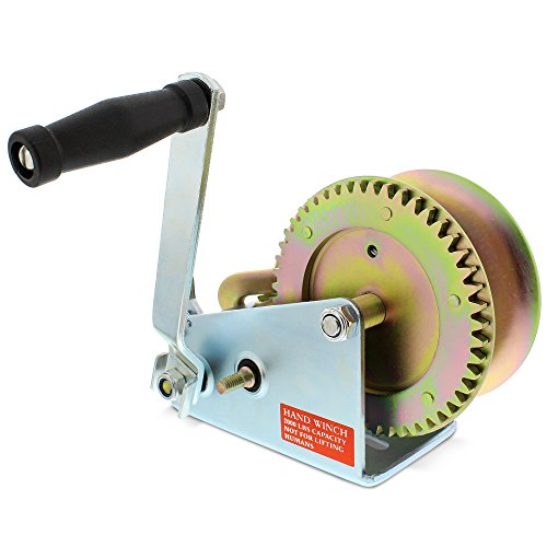 2000 Lb Hand Winch With Steel Cable – Hand Crank For ATV, Trailer, Boat, Heavy Duty