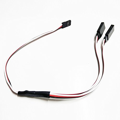 Qiyun Servo Y Extension Wire Cable 30cm Remote Control Y Servo Extension Cord Cable Wire Connectors for RC Airplane