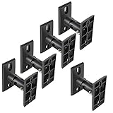 PERLESMITH Speaker Mounts - Universal Satellite Speaker Wall Brackets, 5 Pack - Adjustable Tilt and Swivel for Large Surround Sound Speakers - for Walls and Ceilings - Holds up to 8lbs