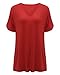 ZANZEA Women's Plus Size Plain Short Sleeve V Neck Loose Fit T Shirt Blouse Tops