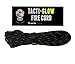 Limitless Equipment Firecord Cordage : MIL-SPEC 550 Paracord with Flammable Tinder core. Unique Tear Resistant Reflective TACTI - Glow Finish. 25 Foot