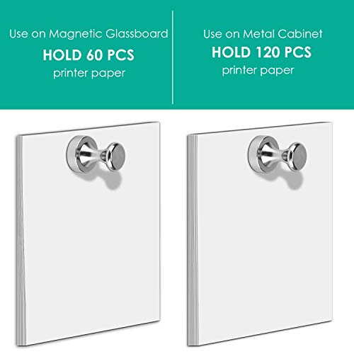Alcoon 2 Pack Large Metal Magnetic Push Pins Silver Push Pin Magnets Hooks Hanger Idear for Hanging Coat, Bags, Jackets, Umbrellas, Backpack - Thumbnail 3
