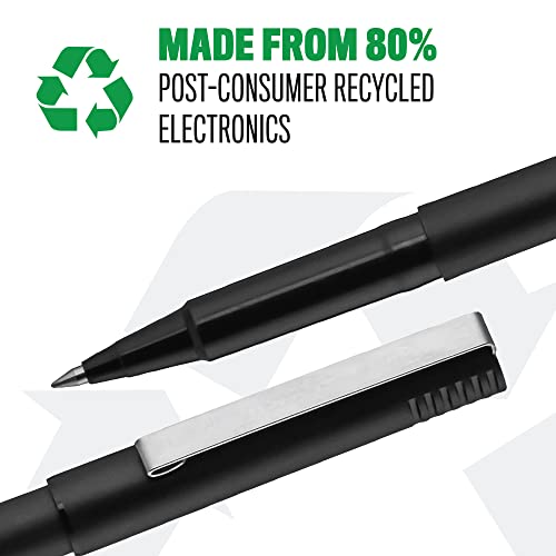 uniball Roller Rollerball Pens Fine Point Micro Tip, 0.5mm, Black, 12