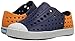 Native Jefferson Block Child Slip On Sneaker (Toddler/Little Kid), Regatta Blue/Shell White/Begonia Orange Block, 5 M US Toddler