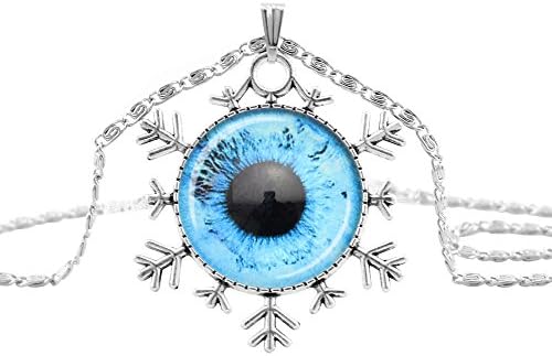 Pop Wild Women Gemstone Snowflake Snake Holder Pendant Necklace.
