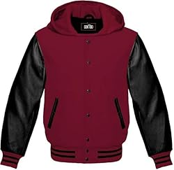 GOKTOG Hooded Varsity Jacket Women, Baseball
