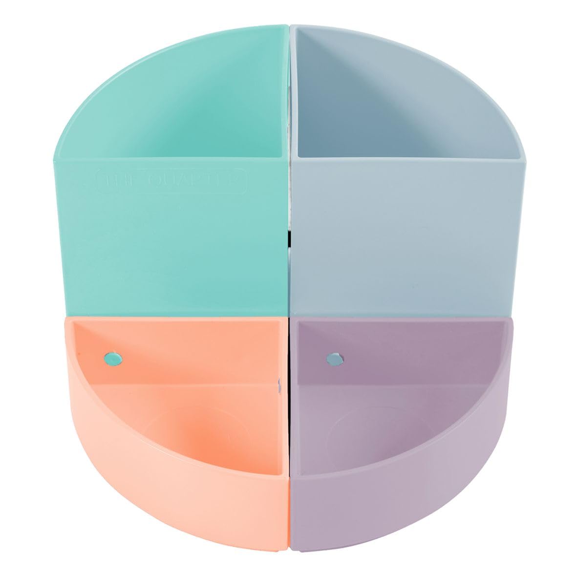 Exacompta - Ref 682296D - Quarter Modular Pen Pot - 120 x 120 x 83mm in Size, Space Saving Pen Pot, 4 Movable Sections For Organising Pens, Pencils & Accessories - Glossy Pastel