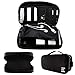 Zero Grid Electronics Cord Organizer Bag and Electronics Cable Case (Midnight)