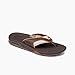 Reef Men's Leather Fanning Sandal, Brown/Brown, 11 M US