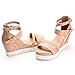 Alexis Leroy Summer Women's Classic Buckle Design Fashion Wedge Sandals
