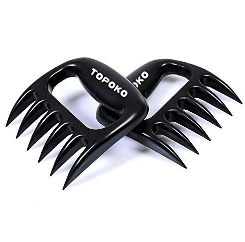 TOPOKO Meat Claws -The Best Bear Claw Set For Handling Meat Very Useful Pulled Pork & Meat Turkey Shredder-Extra Durable And Heat Resistant-Great Tool For Your Smoker & Barbecue-Set Of 2