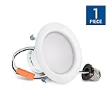 Hyperikon 4 Inch LED Recessed Lighting, 9W (65 Watt), Dimmable Downlight, 2700K Warm