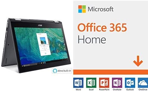 Acer Spin 5 SP515-51GN-83YY, 15.6" Full HD Touch, 8th Gen Intel Core i7-8550U, GeForce GTX 1050, Alexa Built-in, 8GB DDR4, 1TB HDD, Convertible, Steel Gray with Microsoft Office 365 Home