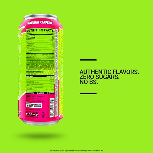 GHOST ENERGY SugarFree Energy Drink 12Pack, WARHEADS Sour