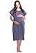 Designer Hospital Maternity Gown (L/XL, Navy Polka Dot)