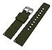 BARTON WATCH BANDS 24mm Army Green Soft Silicone Quick Release Straps