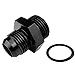 8AN Flare to 10AN O Ring Boss ORB Male Fuel Pump Rail Adapter Aluminum AN Flare Twin Hose Fitting Black