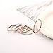 LOYALLOOK 1mm Stainless Steel Women's Plain Band Stacking Midi Rings Comfort Fit Wedding Band Ring (A:Flat 3pcs(white+gold+rose), 6)