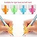 HILELIFE Pencil Grips - 6 Pack Ergonomic Writing Training Aid Correction Silicon Gel Pencil Grips for Kids, Preschoolers (4 Colors)