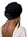 Futrzane Classic Trim Hat - Faux Fur Trimmed Hats for Women - Classy Fleece Cap (S, Black - Black Classic)