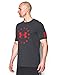 Under Armour Men's Freedom T-Shirt, Carbon Heather/Red, XXX-Large