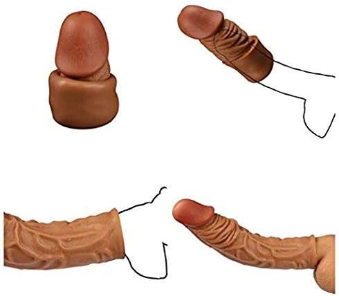 Reusable Cover Soft Sleeve Extender,Silicone Sleeve Extender Enlargement Male Chastity Extension